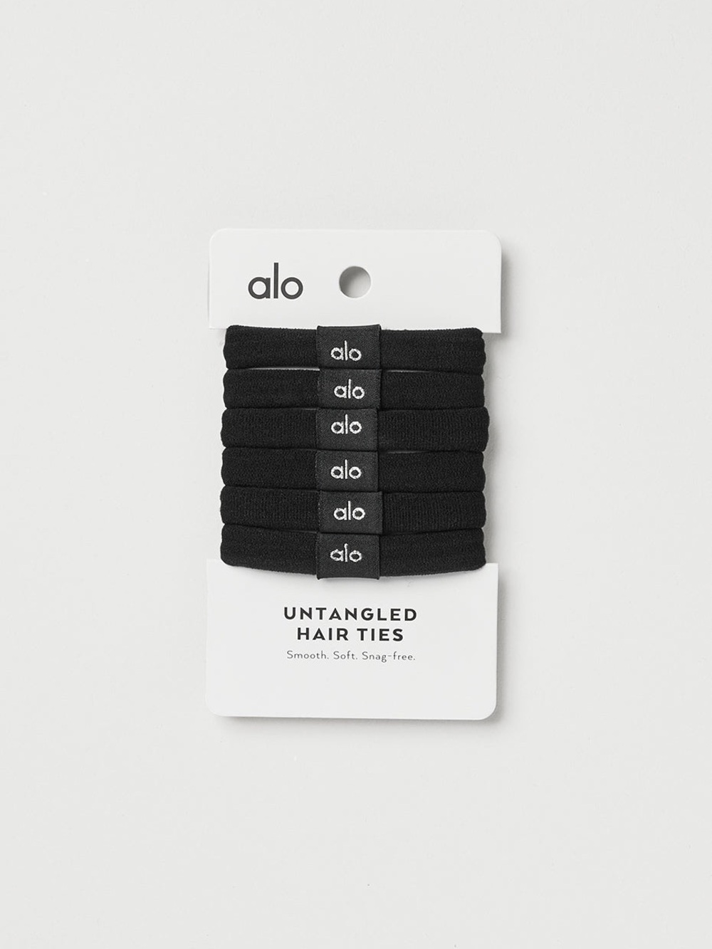 ALO Yoga Black Untangled Hair Ties - 6 Pack